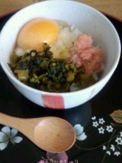 食感最高*高菜明太子卵かけご飯-レシピのメイン写真