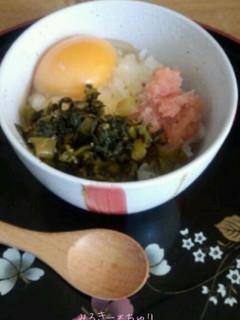 食感最高*高菜明太子卵かけご飯-レシピのメイン写真