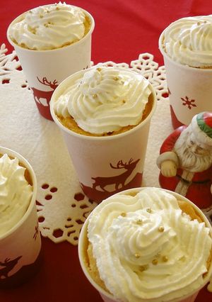 クリスマス＊米粉のカップシフォン-レシピのメイン写真