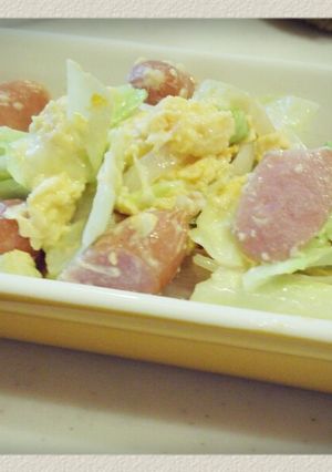 トロトロ卵とキャベツのマヨ炒め♪-レシピのメイン写真