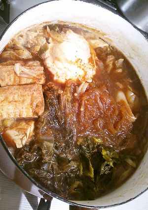 【糖質制限】糸寒天の味噌煮込みうどん風-レシピのメイン写真