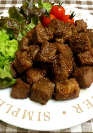 塩麹で柔らか＊豚肉のサイコロステーキ-レシピのメイン写真