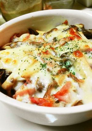 大蒜香る☆きのことベーコンのチーズ焼き-レシピのメイン写真