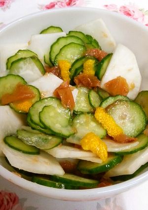 5分で常備菜♪カブときゅうりの梅干しあえ-レシピのメイン写真