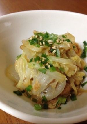 冬の副菜:白菜と油あげの炒め煮-レシピのメイン写真