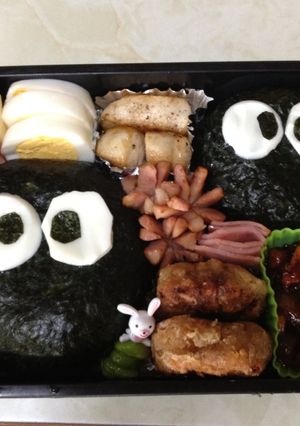 簡単！なのに可愛い☆まっくろくろすけ弁当-レシピのメイン写真