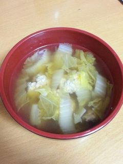 シャキシャキれんこんの鶏だんごスープ-レシピのメイン写真