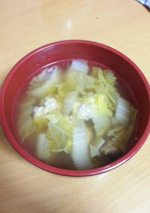 シャキシャキれんこんの鶏だんごスープ-レシピのメイン写真