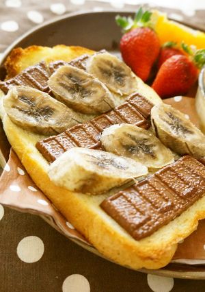 板チョコバナナトースト♡-レシピのメイン写真
