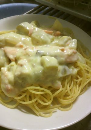 鮭とさつまいものクリームパスタ-レシピのメイン写真