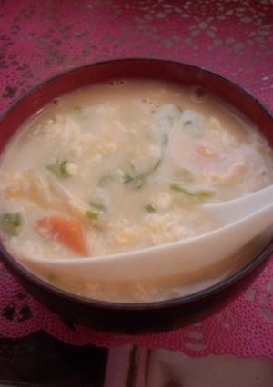 ズボラにコク旨！チーズと味噌de雑炊-レシピのメイン写真