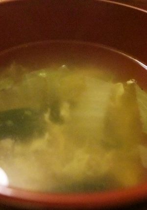 卵＆白菜＆長葱の簡単で美味しいスープ♪-レシピのメイン写真