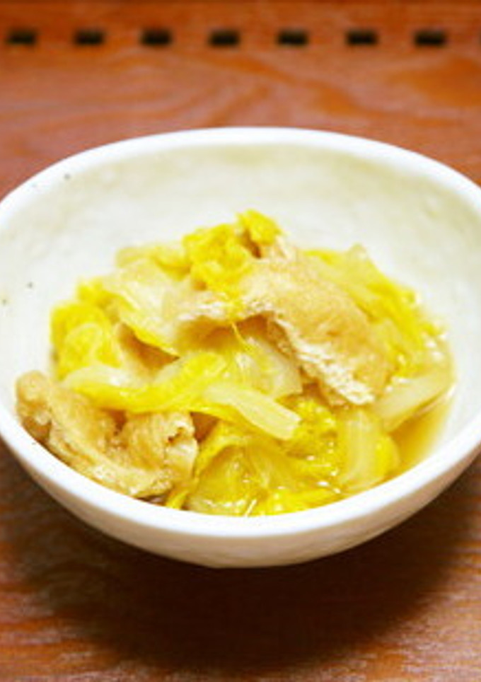 水いらず！白菜と薄揚げの甘辛煮-レシピのメイン写真
