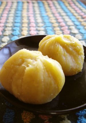 すっっっごく美味、餅入りさつまいも巾着♪-レシピのメイン写真
