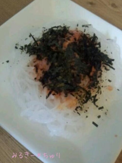 85㌍*糸こんにゃくで明太子パスタ風-レシピのメイン写真