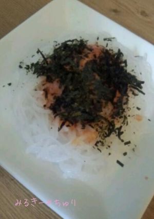 85㌍*糸こんにゃくで明太子パスタ風-レシピのメイン写真