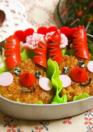 キャラ弁*焼おにぎりでトナカイ弁当*-レシピのメイン写真