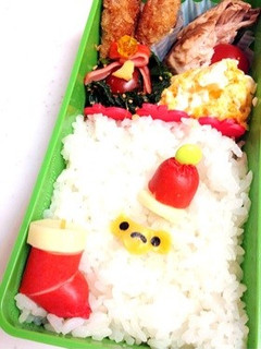キャラ弁☆簡単!一体化サンタさん-レシピのメイン写真