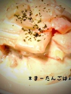 寒い日にピッタリ☆白菜と鮭のクリーム煮-レシピのメイン写真
