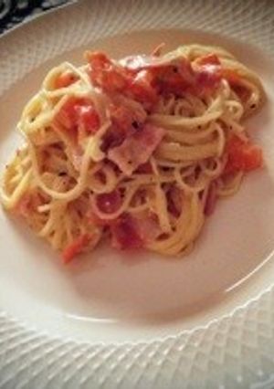 トマトのバジルクリームチーズパスタ＊-レシピのメイン写真