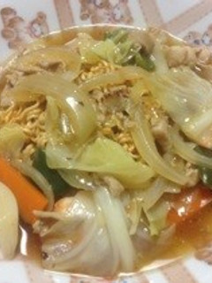 チキンラーメンあんかけ焼きそば風-レシピのメイン写真