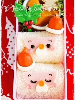 *キャラパン*クリスマスに★サンタサンド-レシピのメイン写真
