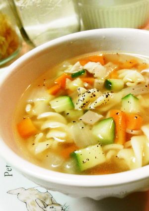 ＊塩麹で＊フジッリの食べるスープ＊-レシピのメイン写真
