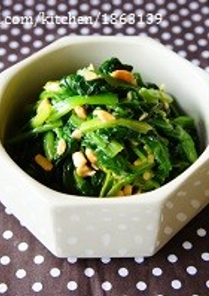 懐かしの給食☆ほうれん草のピーナッツ和え-レシピのメイン写真