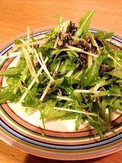 水菜とオリーブのサラダ-レシピのメイン写真