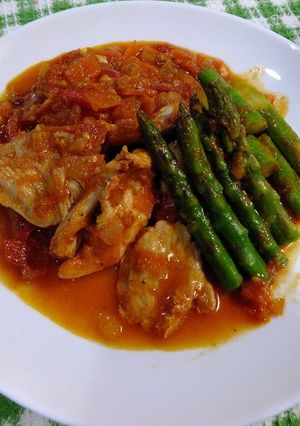 鶏ムネ肉のトマト醤油バター焼き-レシピのメイン写真