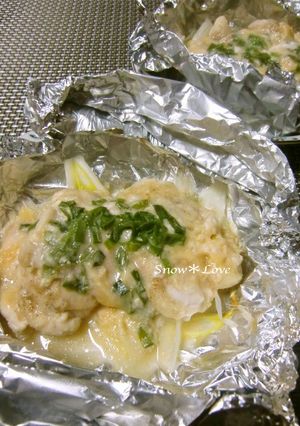 酒粕西京味噌だれで☆鶏肉のホイル蒸し-レシピのメイン写真
