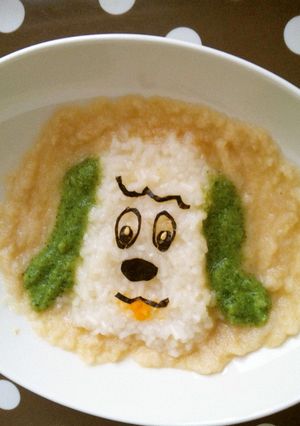 お絵描き☆キャラ離乳食「わんわん」-レシピのメイン写真