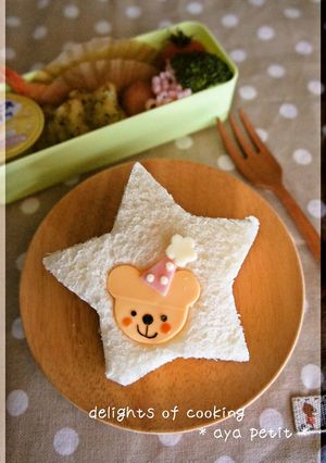 クリスマスに☆くまちゃんのサンドイッチ-レシピのメイン写真