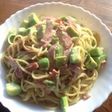 アボカドベーコンの簡単クリームパスタ