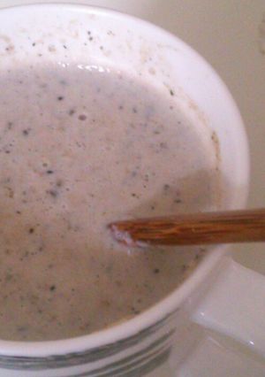 ホット 黒ゴマきな粉バナナ豆乳-レシピのメイン写真