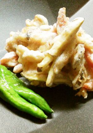 かつお節で秋の味覚inスパムのかき揚げ-レシピのメイン写真