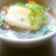 フライパン焼き餅入り野菜いっぱいスープ