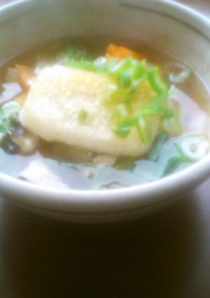 フライパン焼き餅入り野菜いっぱいスープ-レシピのメイン写真