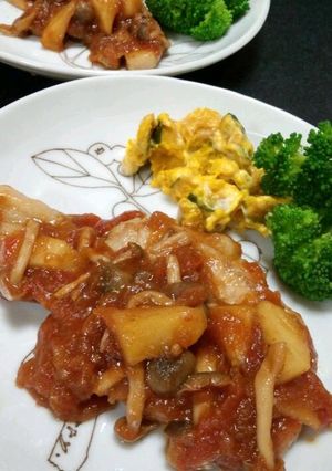 ポークチャップ風ポークのトマト煮込み-レシピのメイン写真