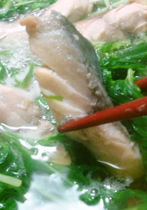鯖好きさんへ♬鯖と水菜の超簡単はりはり鍋-レシピのメイン写真
