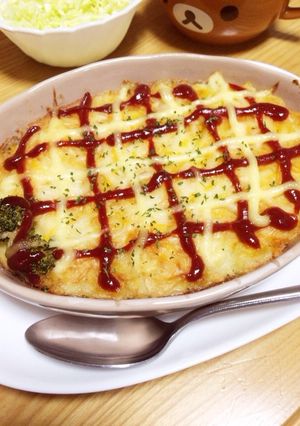 ☆絶品☆ハンバーグ×ポテサラグリル-レシピのメイン写真