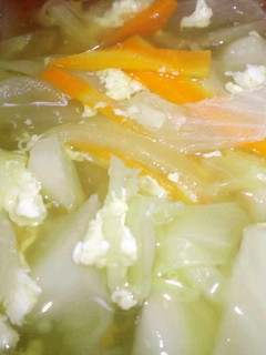 野菜と卵のコンソメスープ-レシピのメイン写真