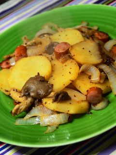 朝食はウインナーポテトのマスタードソテー-レシピのメイン写真