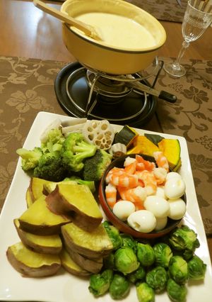 ヘルシー*豆乳クリームフォンデュ-レシピのメイン写真