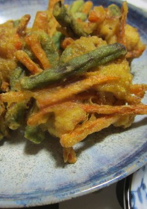 鶏もも肉といんげんのカレーかき揚げ♬-レシピのメイン写真