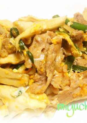 ヘルシーで簡単♬エリンギと豚の卵とじ♪-レシピのメイン写真