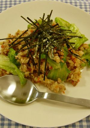 小腹サイズ☆甘辛レタスチャーハン-レシピのメイン写真