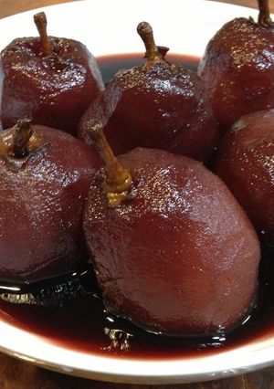 簡単本格 ラフランス(洋梨)の赤ワイン煮-レシピのメイン写真