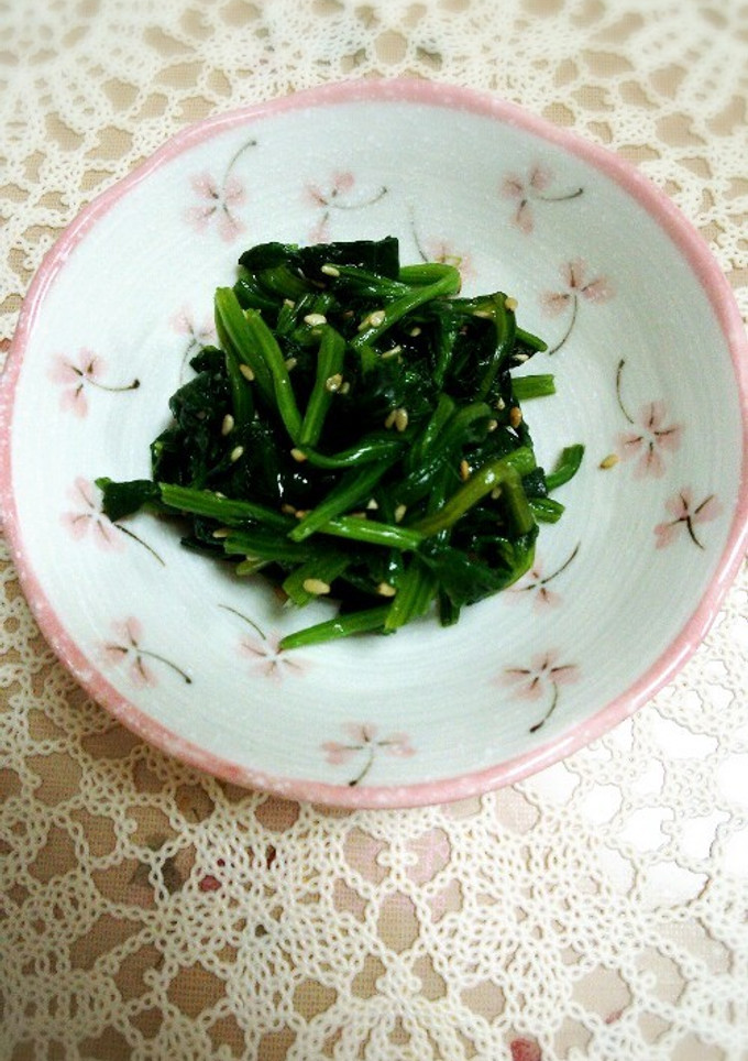 昆布茶を使って簡単ほうれん草のお浸し☆-レシピのメイン写真