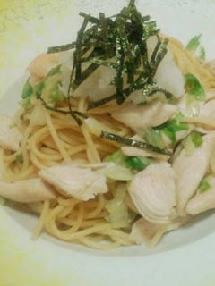 簡単ヘルシー♡ささみとレタスの和風パスタ-レシピのメイン写真
